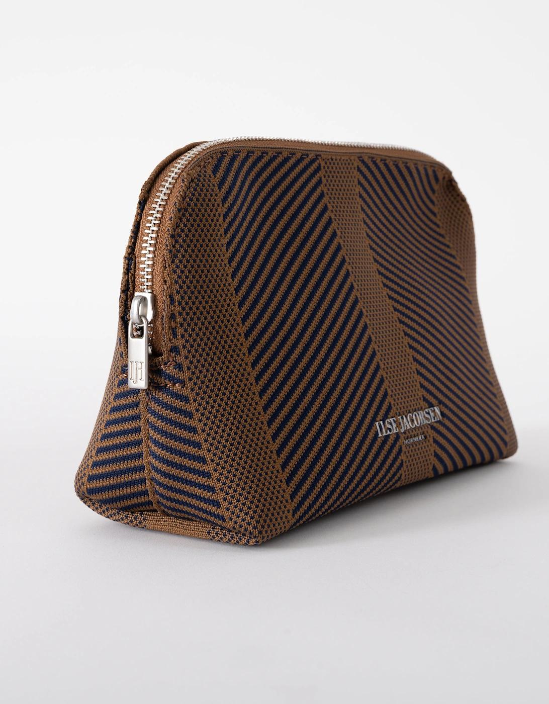 Knitty Womens Knitted Makeup Bag - Dark Indigo Buckthorn Brown 660261