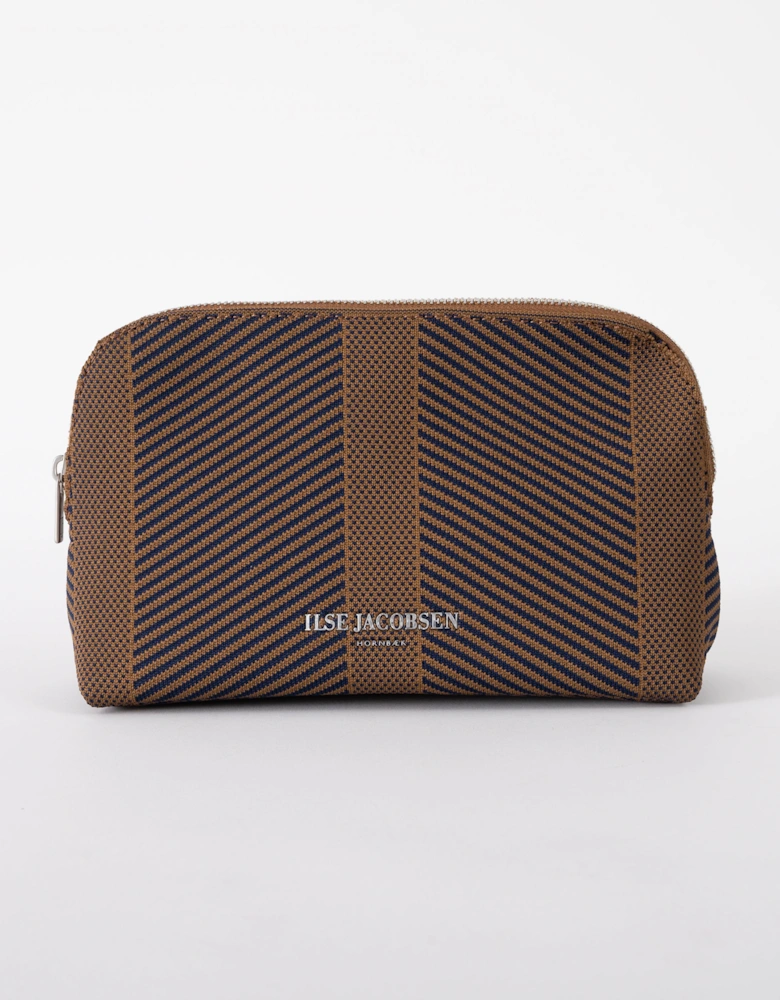 Knitty Womens Knitted Makeup Bag - Dark Indigo Buckthorn Brown 660261