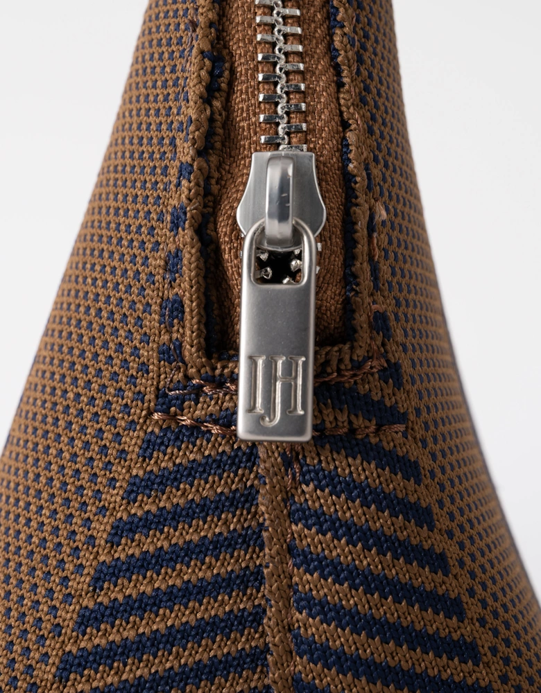 Knitty Womens Knitted Makeup Bag - Dark Indigo Buckthorn Brown 660261