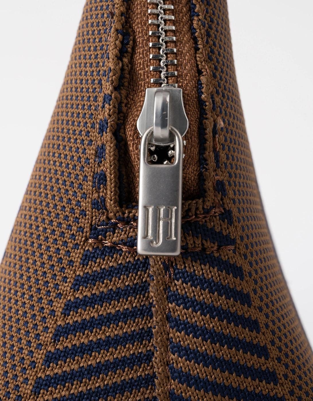 Knitty Womens Knitted Makeup Bag - Dark Indigo Buckthorn Brown 660261