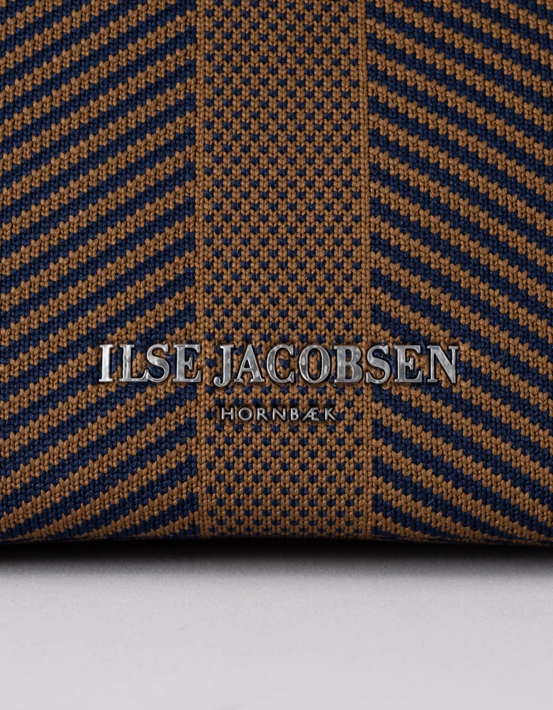 Knitty Womens Knitted Makeup Bag - Dark Indigo Buckthorn Brown 660261