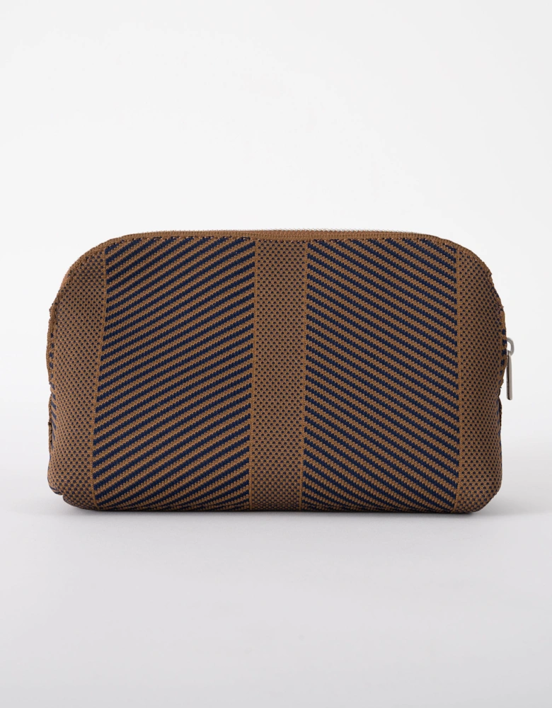 Knitty Womens Knitted Makeup Bag - Dark Indigo Buckthorn Brown 660261