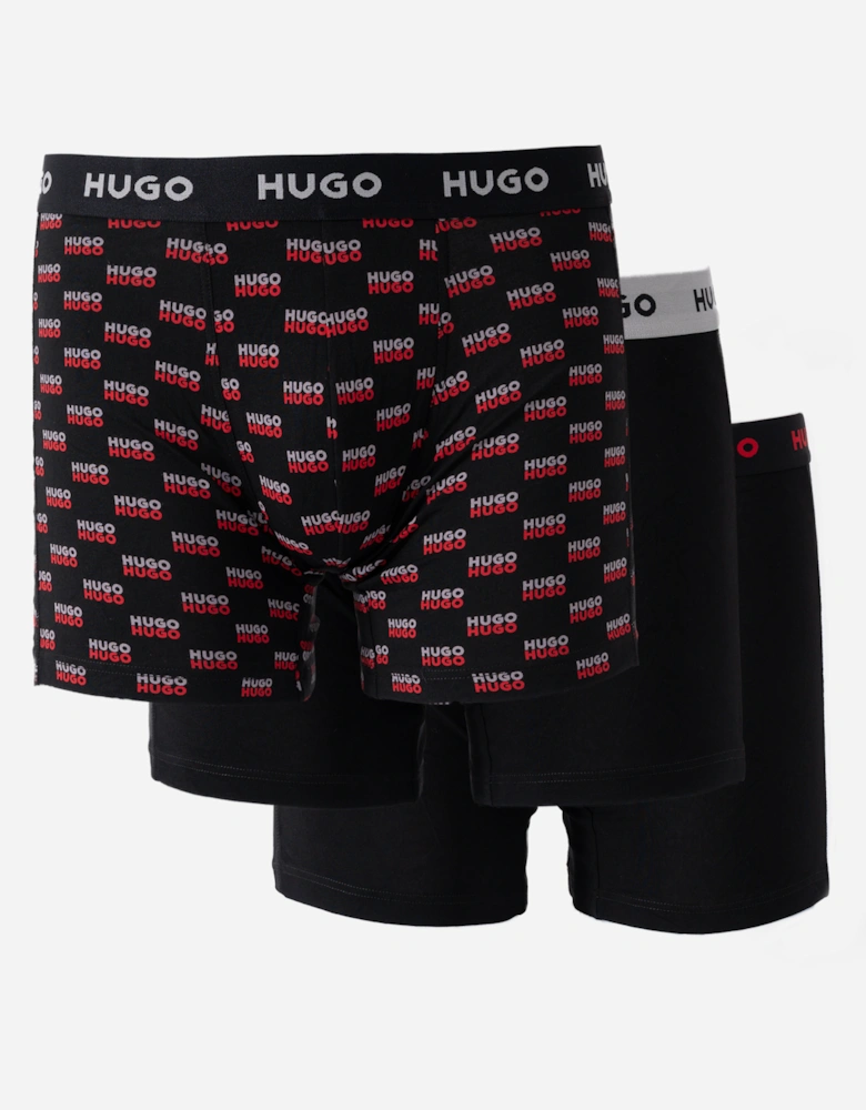 HUGO Mens Three-Pack of Boxer Briefs in Stretch Cotton - Open Miscellaneous 998