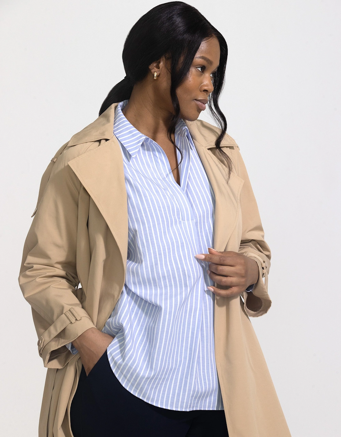 Neutral Classic Trench Coat