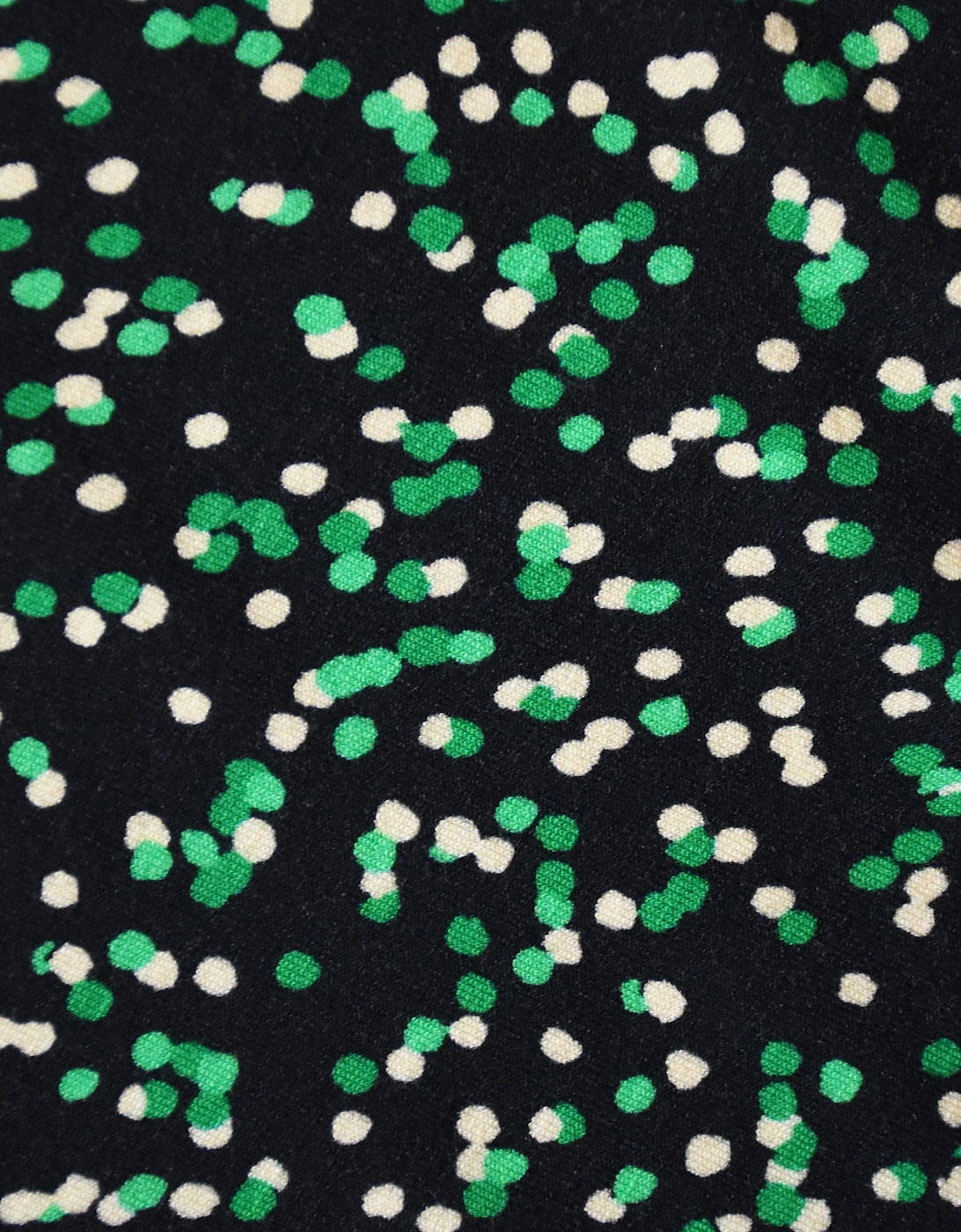 Green Spot Print Jersey Relaxed Shirt Dress