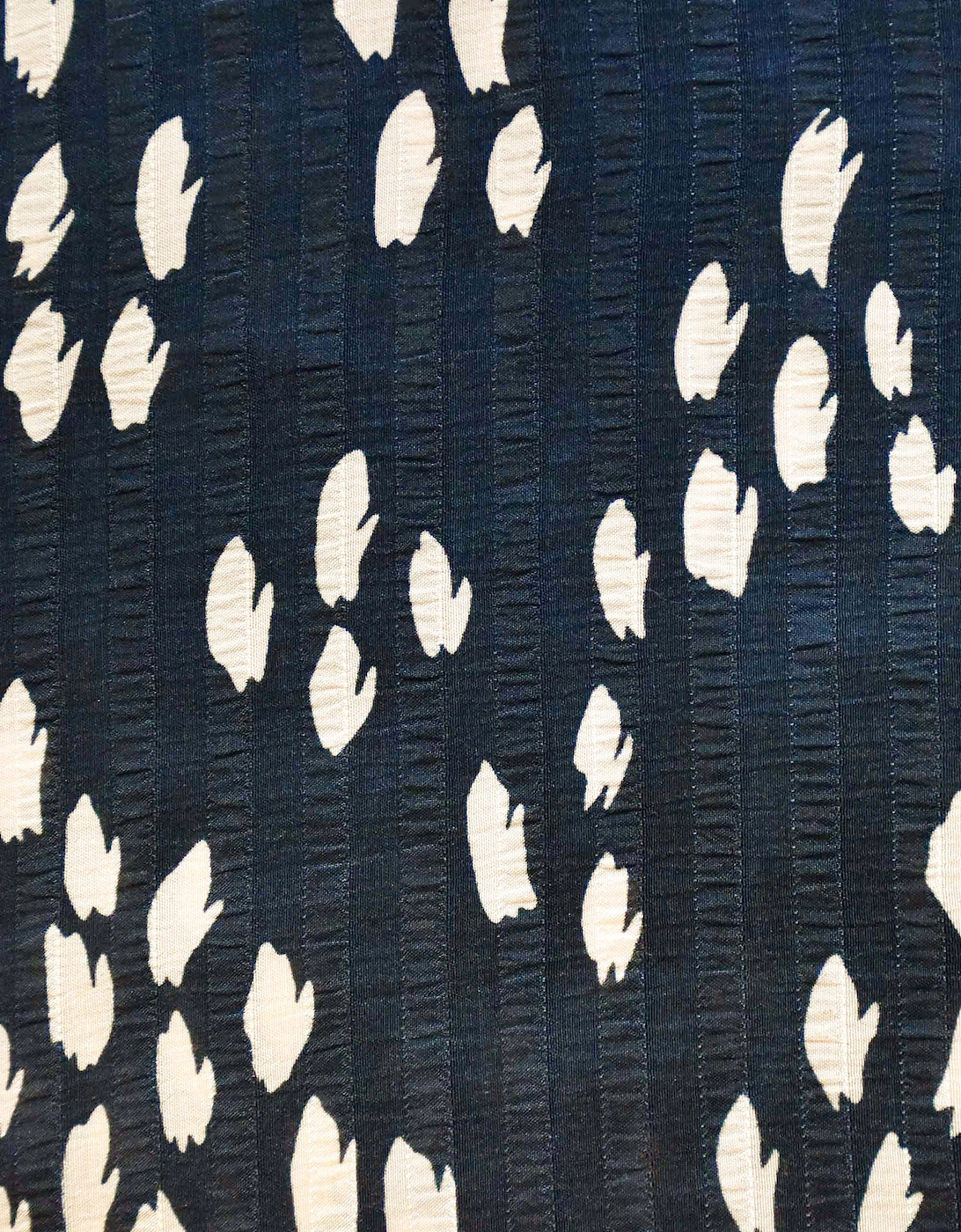 Stone Dash Print Pleat Front Chuck On Dress