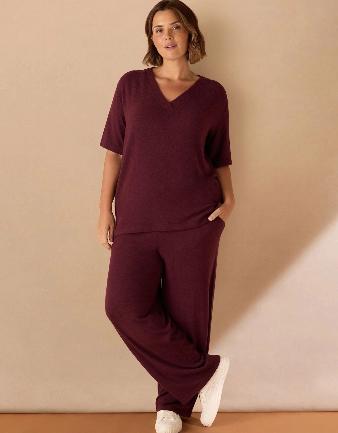 Burgundy Supersoft Trouser