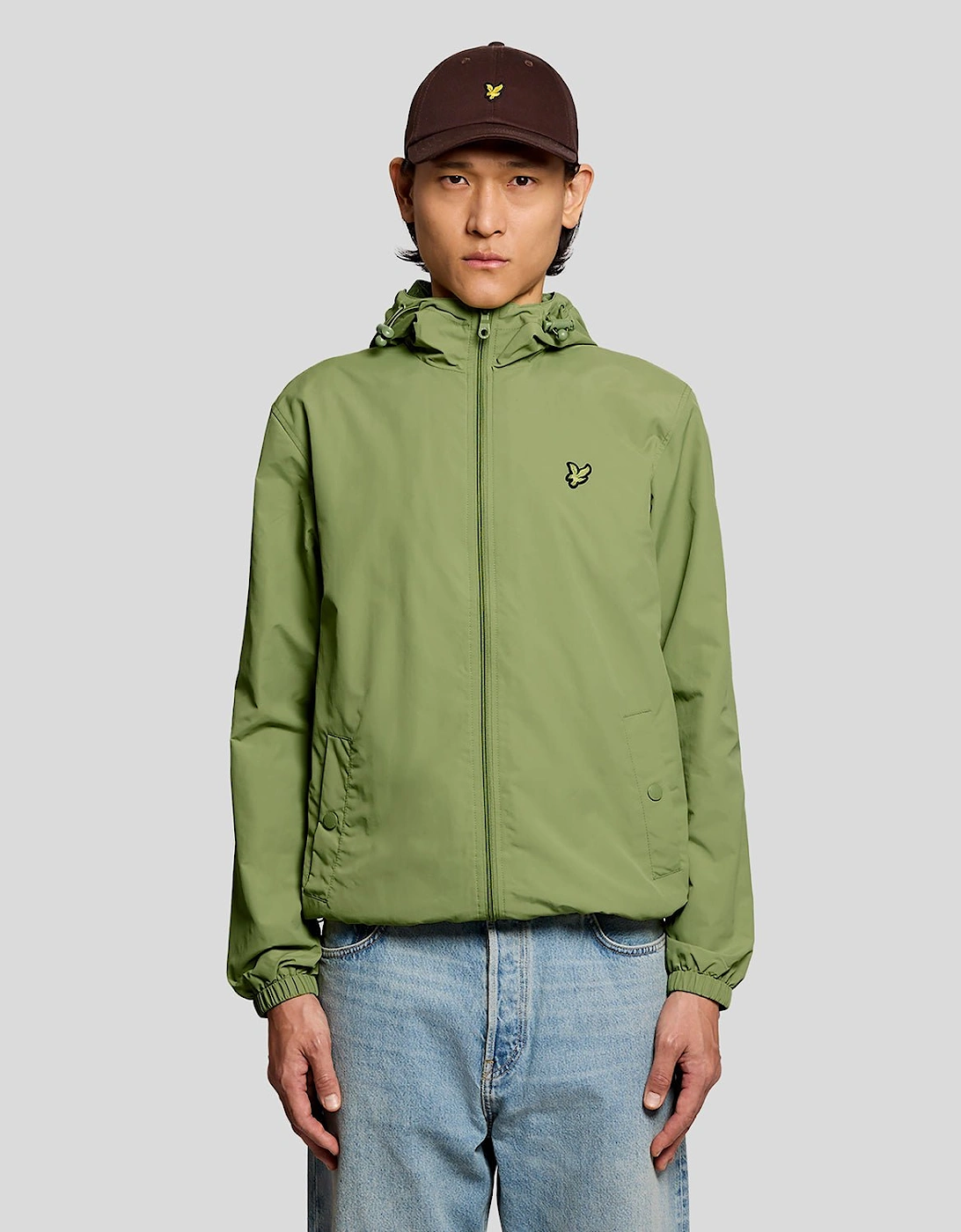 Lyle And Scott Men's Green Water Resistant Hooded Jacket  40/Regular L