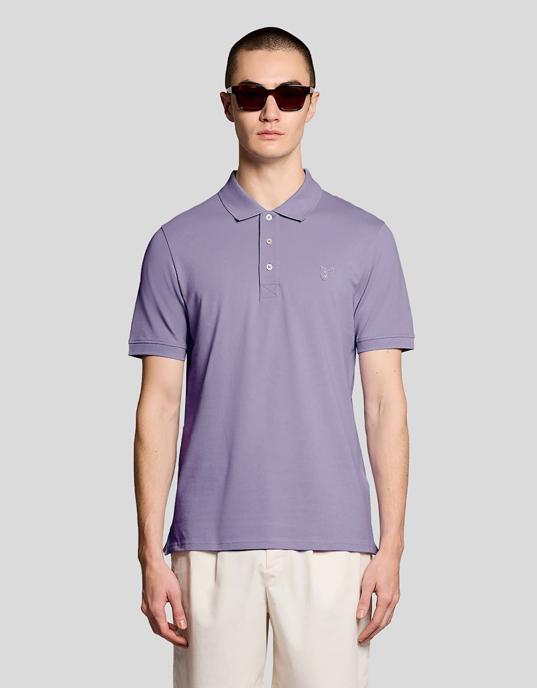 Lyle And Scott Men's Purple Superfine Cotton Polo Shirt  44 Xxl