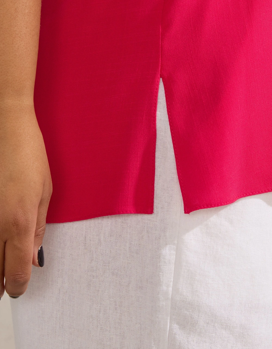 Raspberry V Neck Blouse