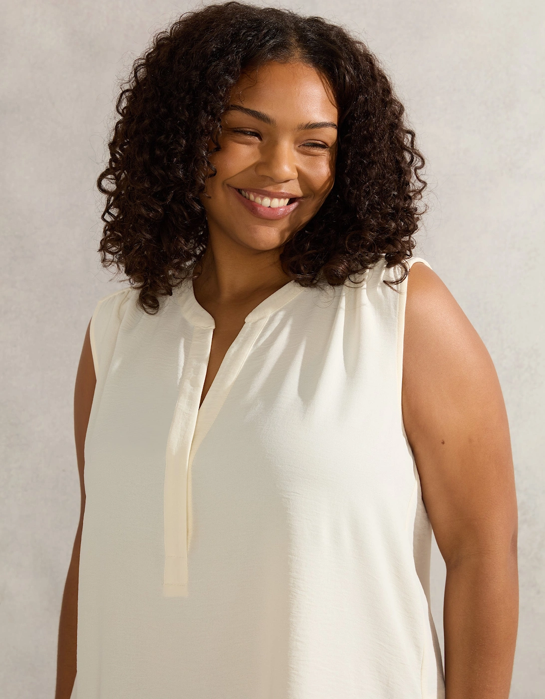 Ivory V Neck Blouse