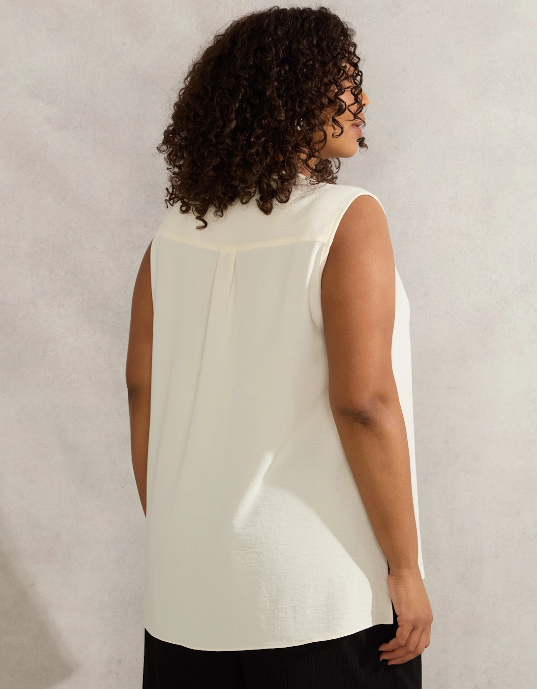 Ivory V Neck Blouse