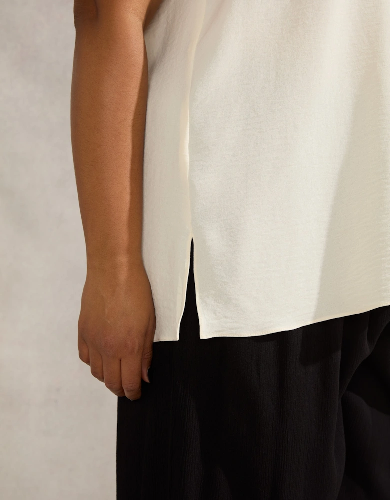 Ivory V Neck Blouse