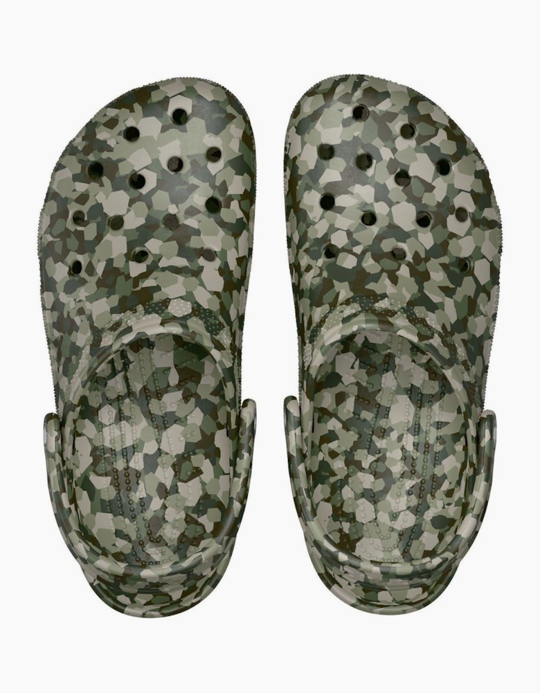 Crocs Classic Confetti EVA Men's Army Green Clogs