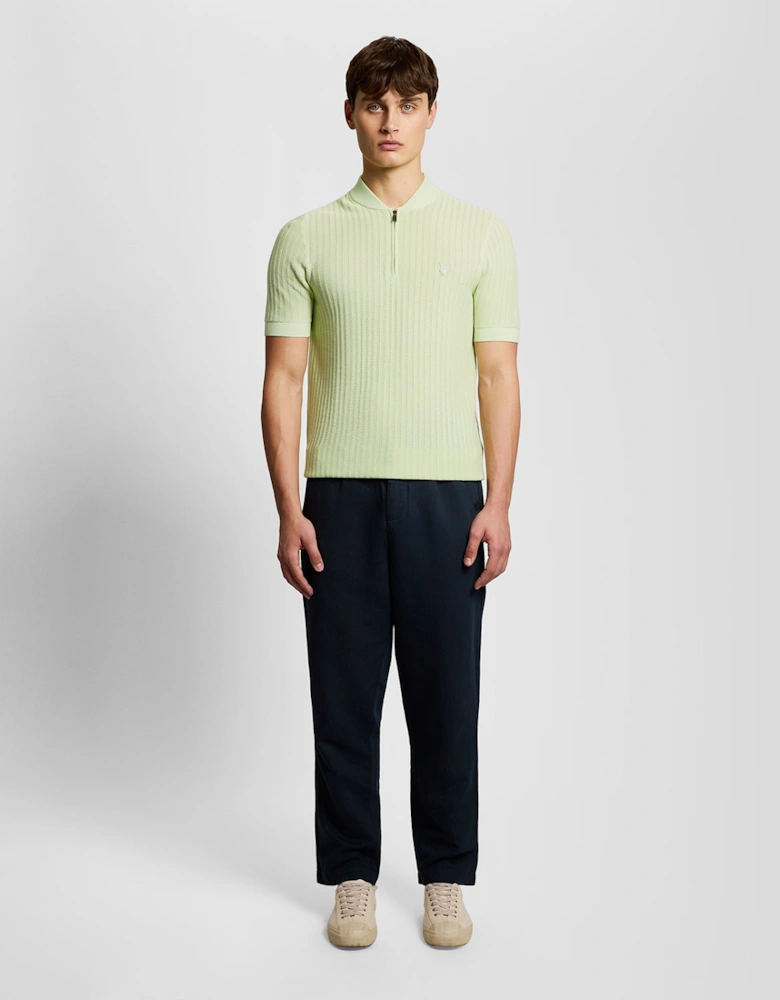 Superfine Cotton 1/4 Zip Knitted Polo