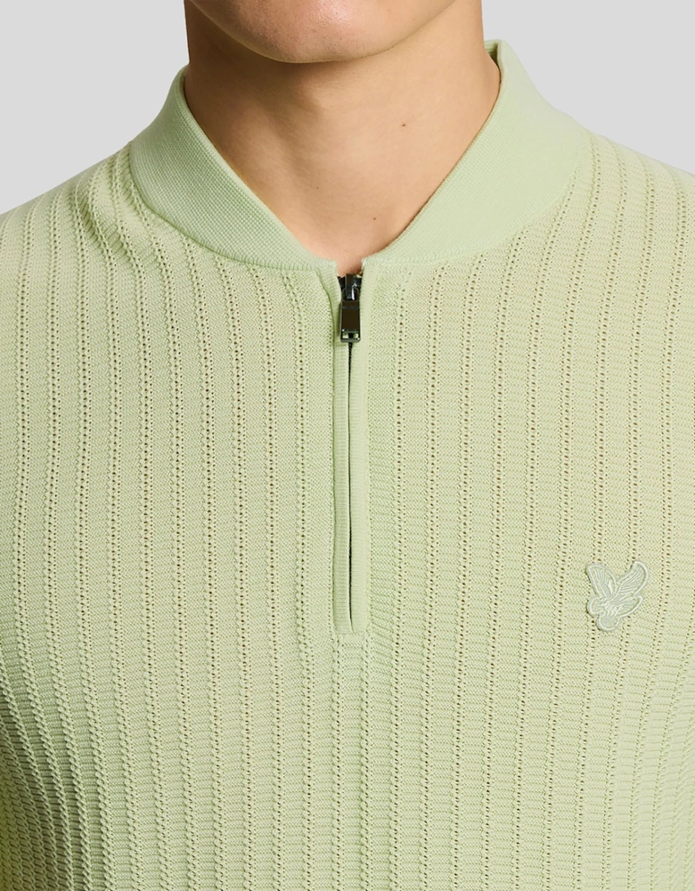 Superfine Cotton 1/4 Zip Knitted Polo