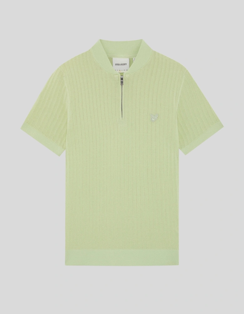 Superfine Cotton 1/4 Zip Knitted Polo