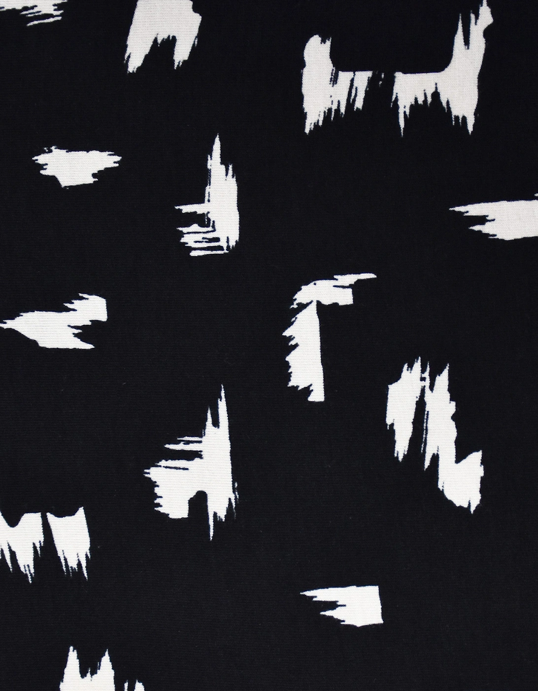 Mono Smudge Print Jersey Midi Dress