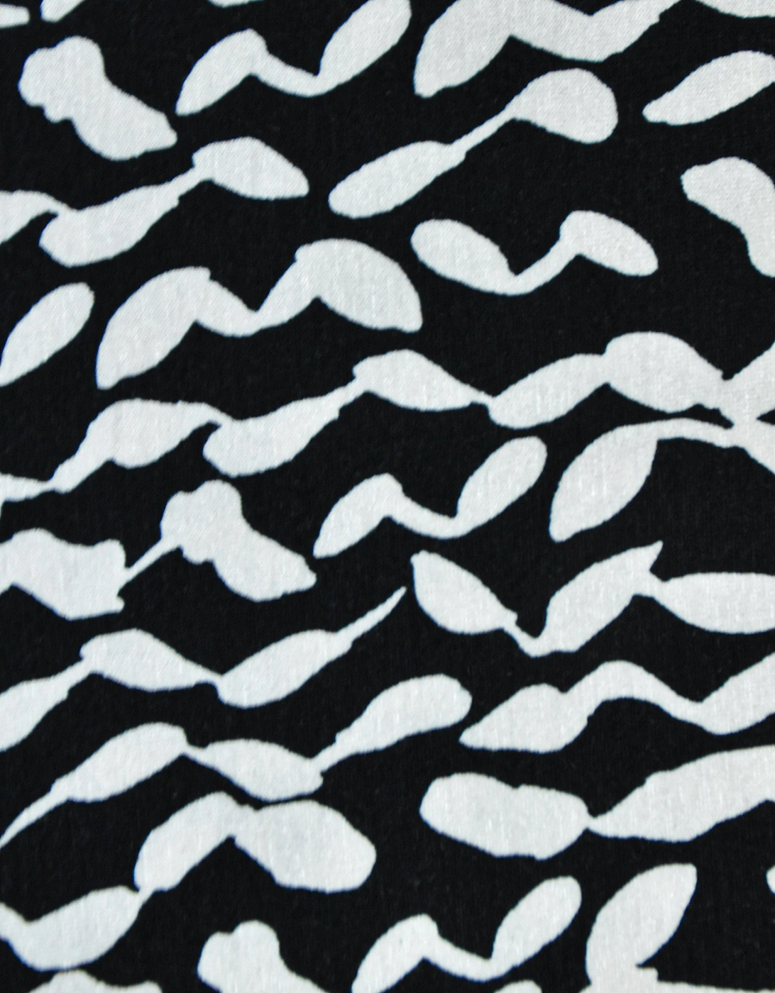 Mono Curl Print Jersey Cross Front Top