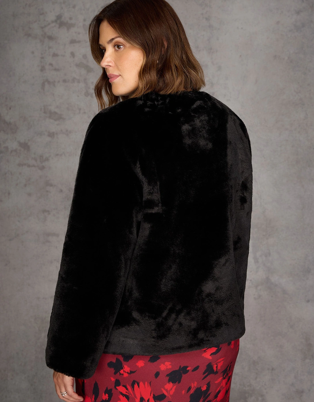 Black Faux Fur Jacket