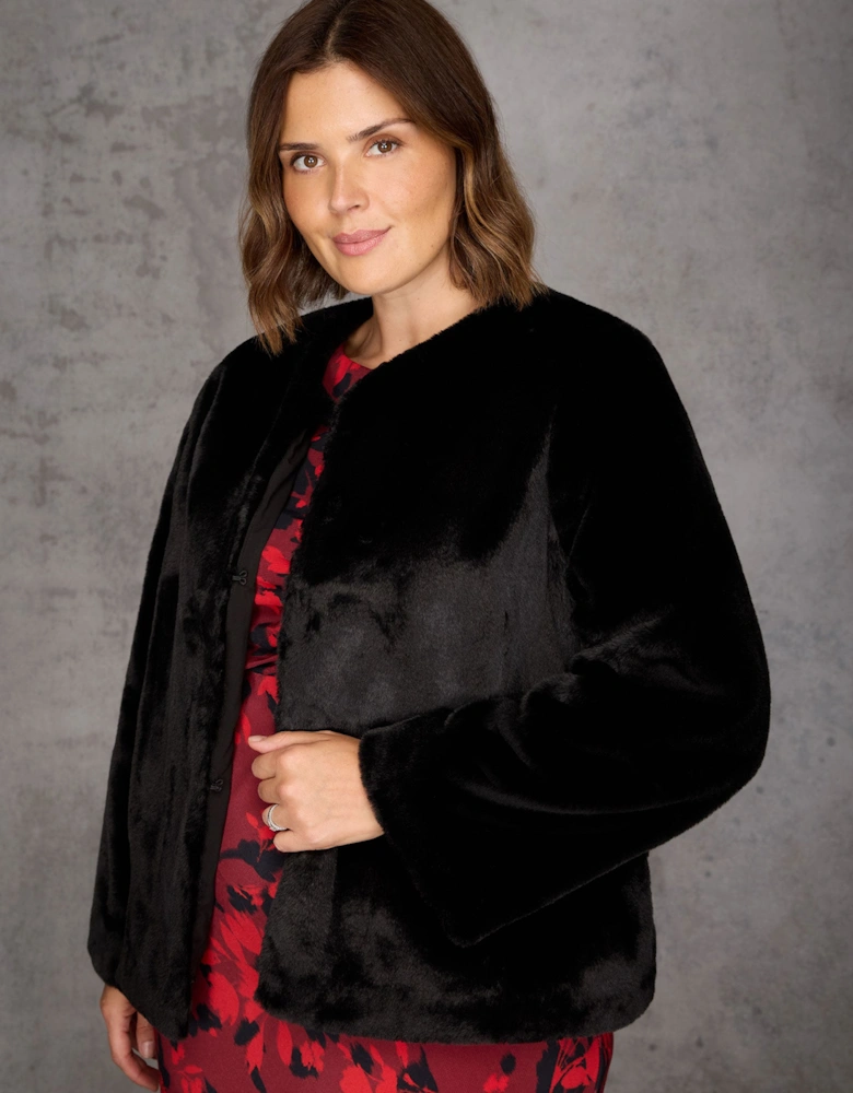 Black Faux Fur Jacket