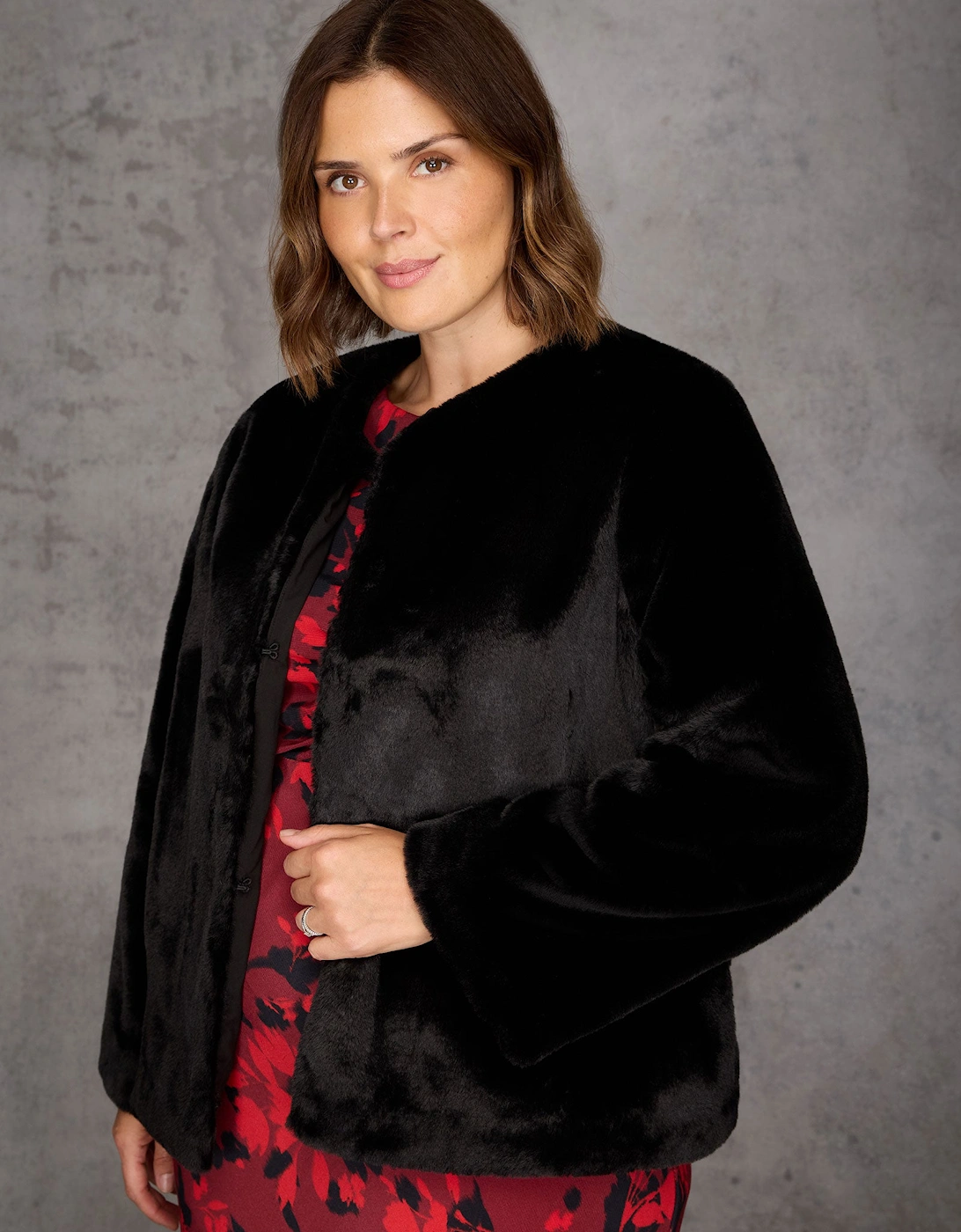 Black Faux Fur Jacket