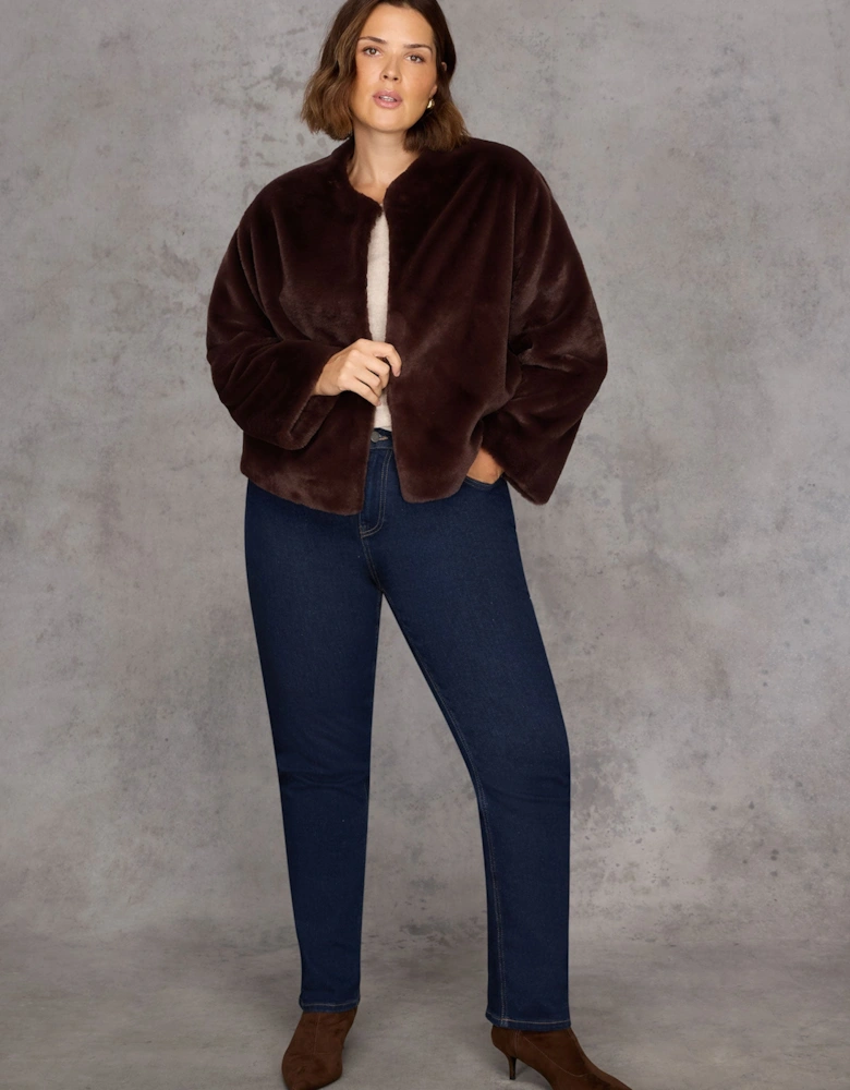 Brown Faux Fur Jacket