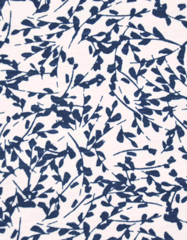 Navy Print Cotton Slub Bib Tunic