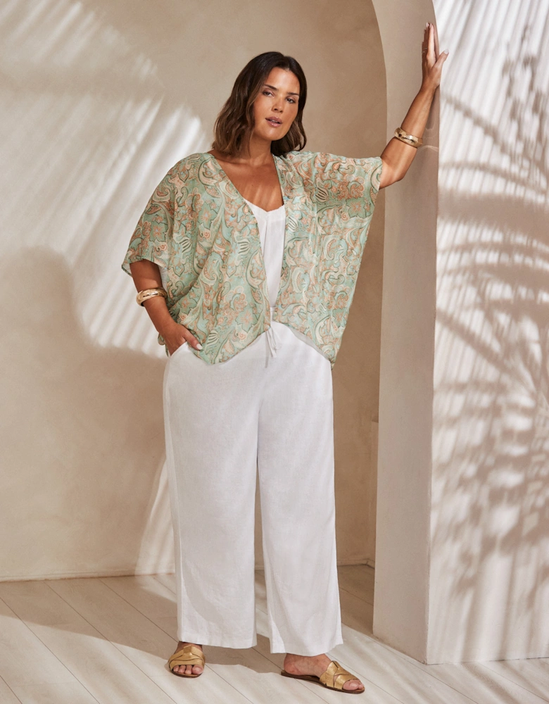 Multi Paisley Print Kimono