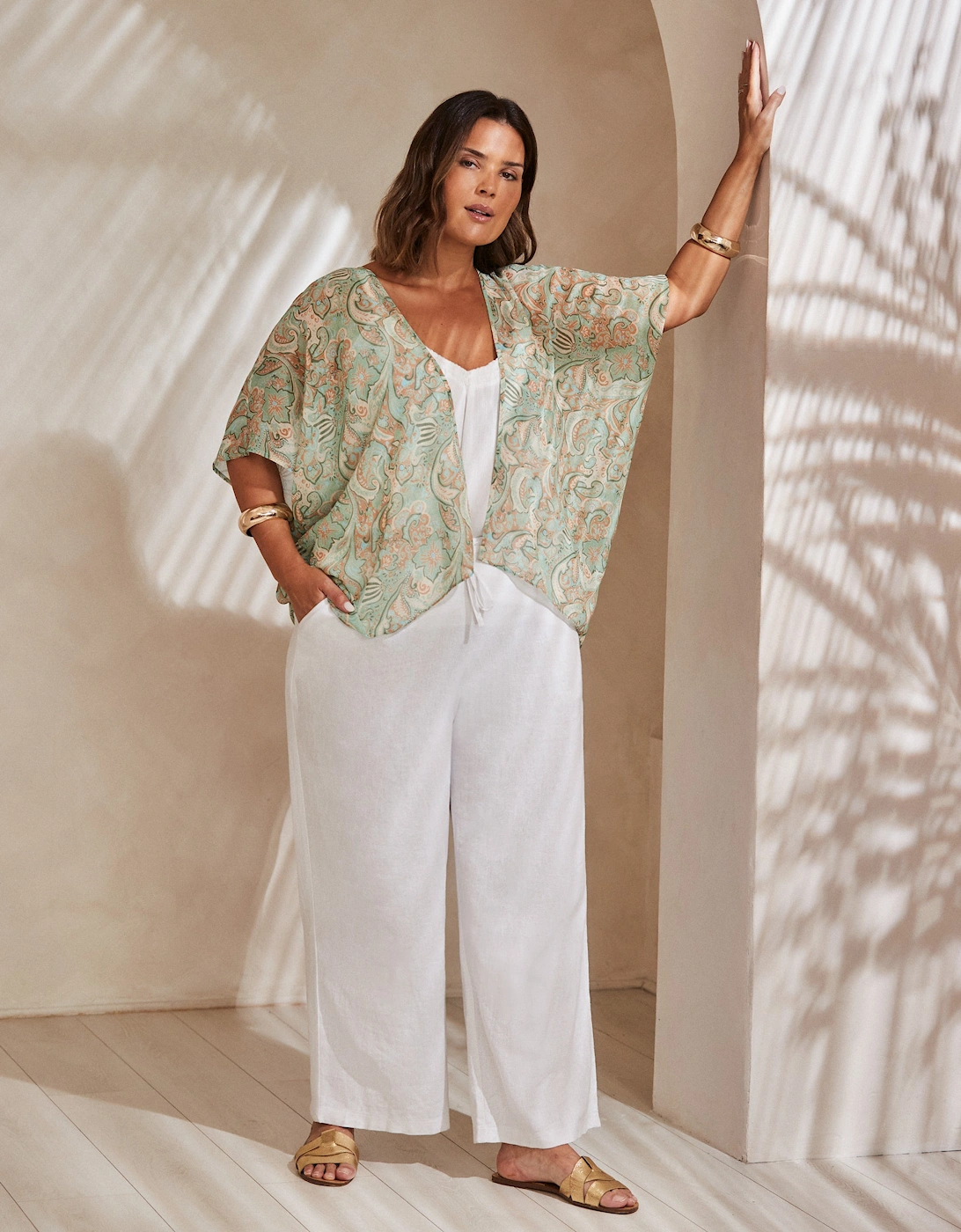 Multi Paisley Print Kimono