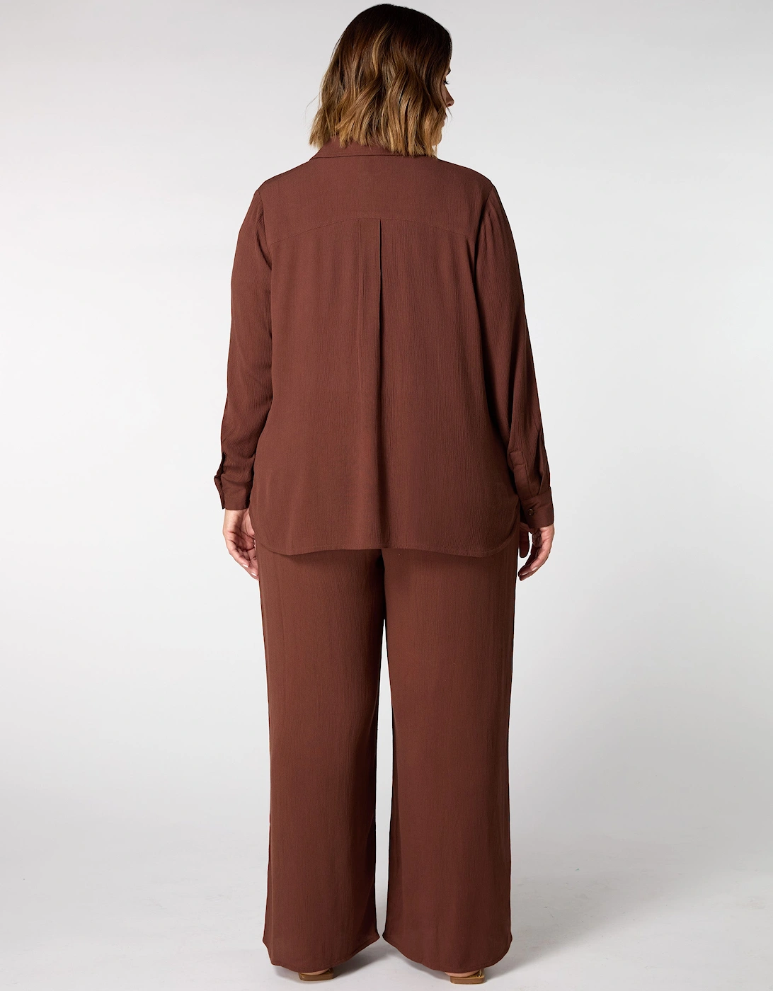 Chocolate Crinkle Drawstring  Trouser