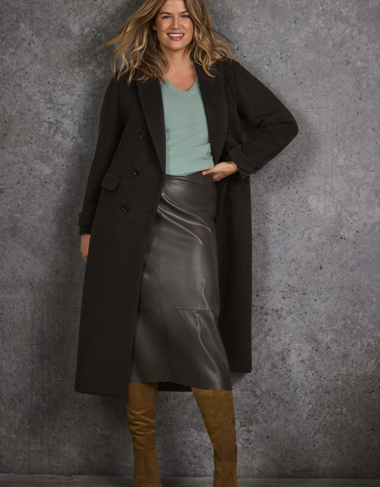 Olive Double Breasted Coat