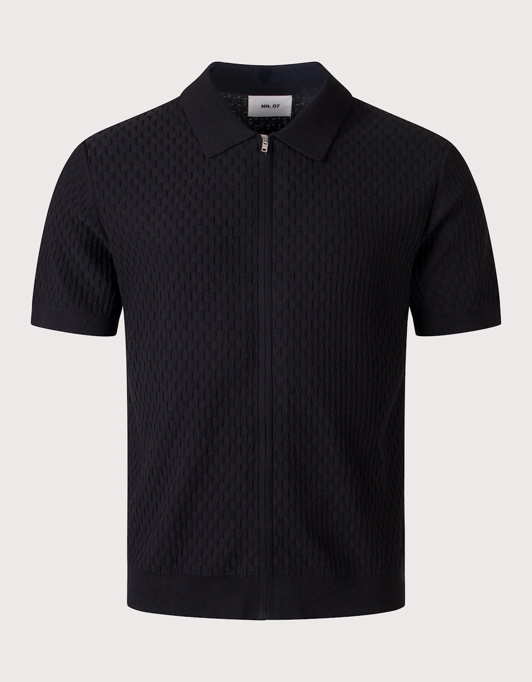 Gustav Full Zip Knit Polo Shirt, 3 of 2