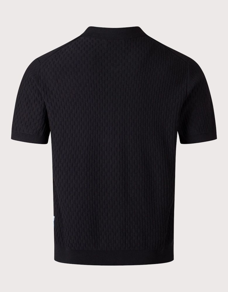 Gustav Full Zip Knit Polo Shirt