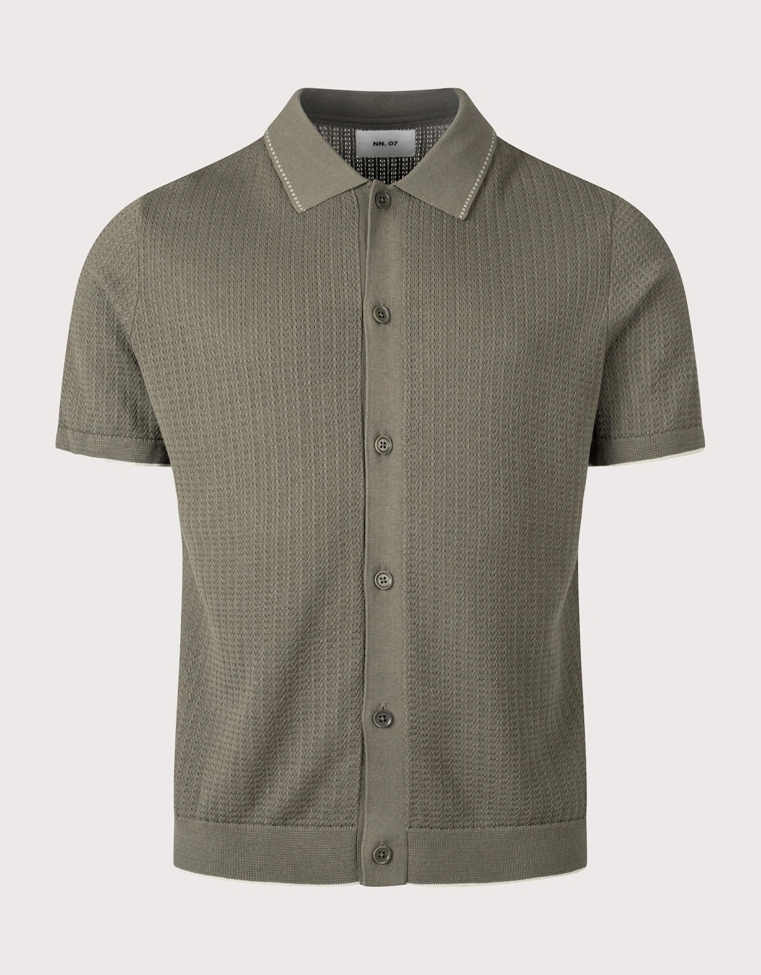 Nalo Knit Textured Stitch Polo Shirt, 3 of 2