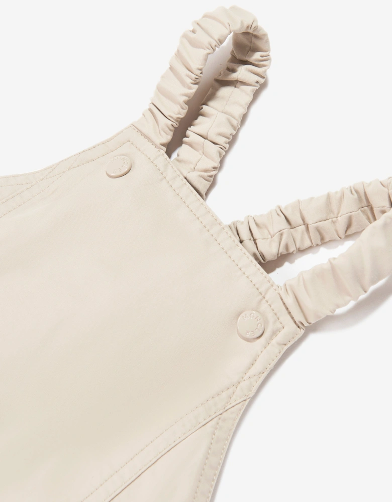 Enfant Baby Girls Logo Pinafore Dress in Beige