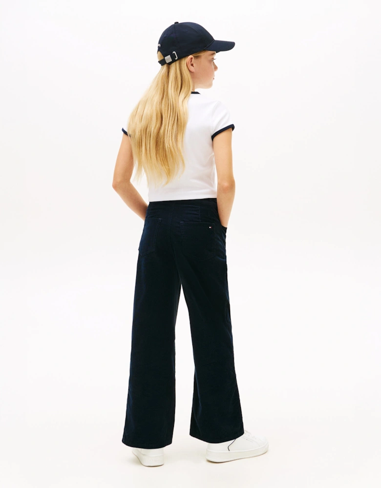 Girls Heritage Flag Top in White