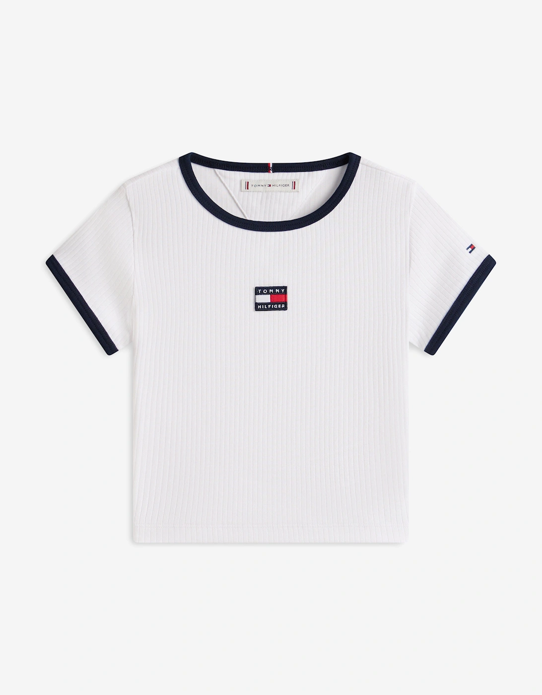 Tommy Hilfiger Girls White Heritage Flag Top In  3 Years Size 3 Yrs Kids