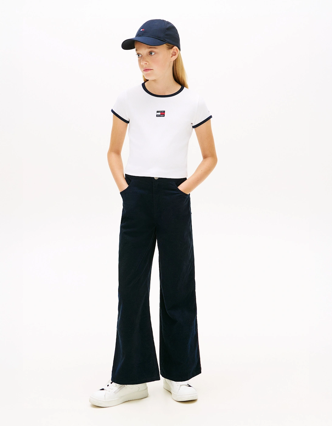 Girls Heritage Flag Top in White