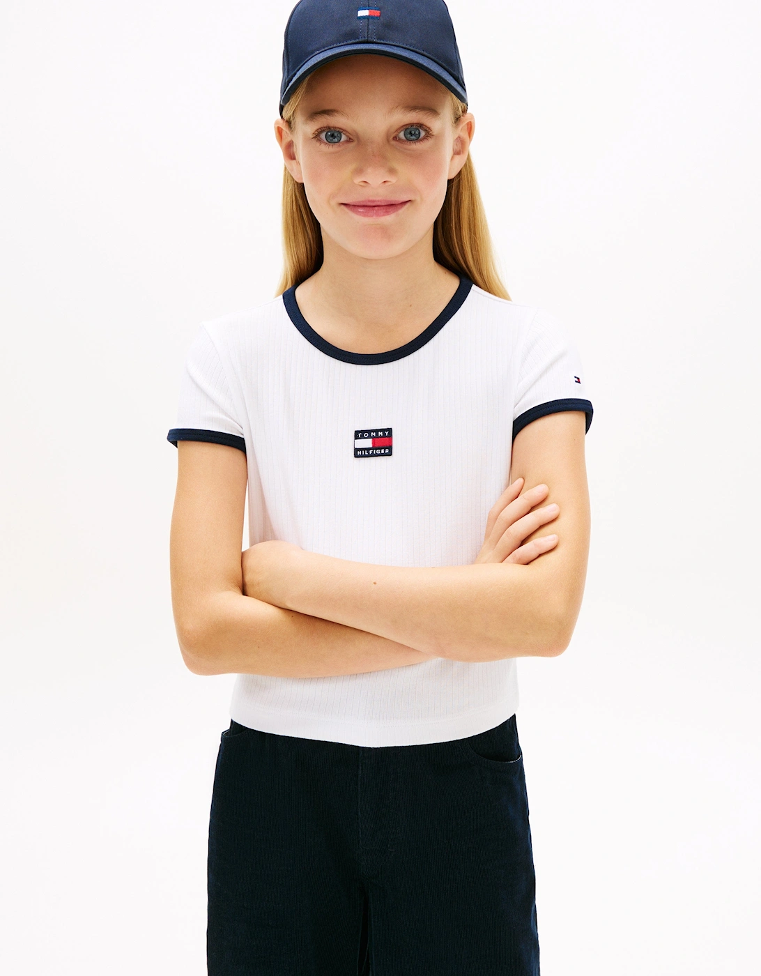 Girls Heritage Flag Top in White