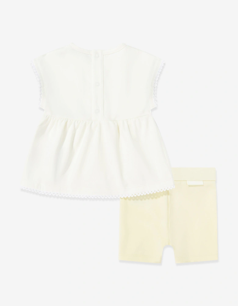 Enfant Baby Girls Logo Short Set in Yellow