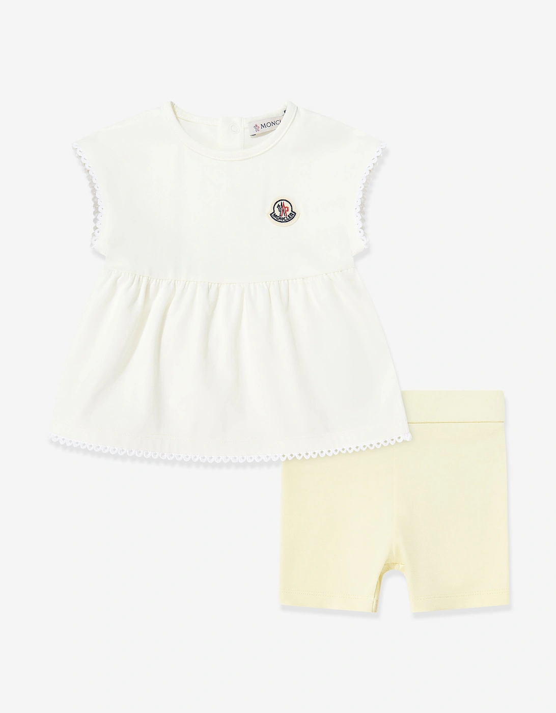 Enfant Baby Girls Logo Short Set in Yellow, 6 of 5