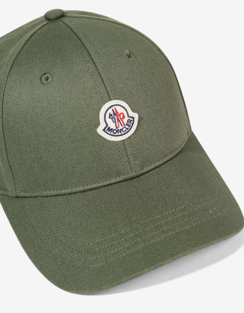Enfant Boys Cotton Logo Baseball Cap in Green