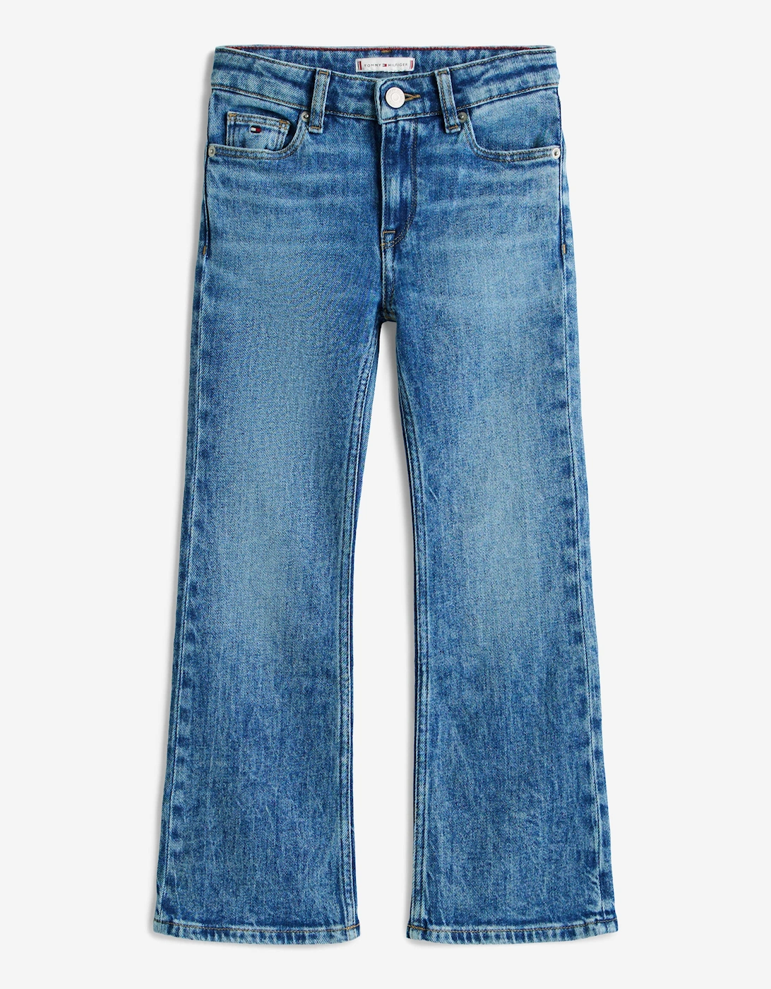 Girls Flare Vintage Jeans in Blue, 6 of 5