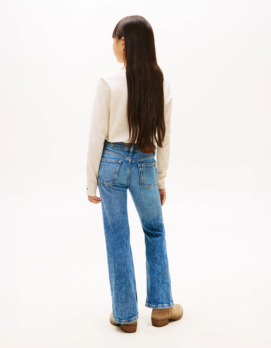 Girls Flare Vintage Jeans in Blue