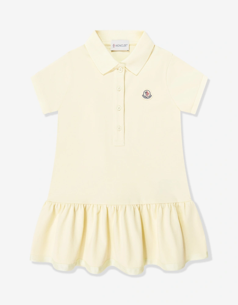 Enfant Girls Logo Polo Dress in Yellow