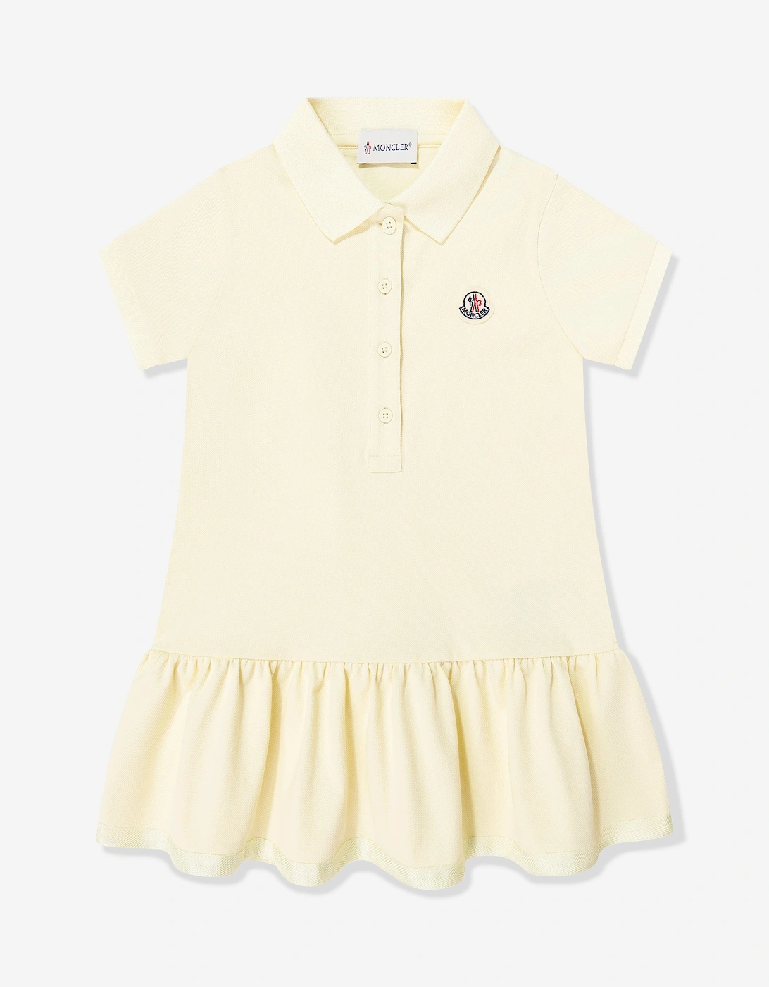 Enfant Girls Logo Polo Dress in Yellow, 5 of 4