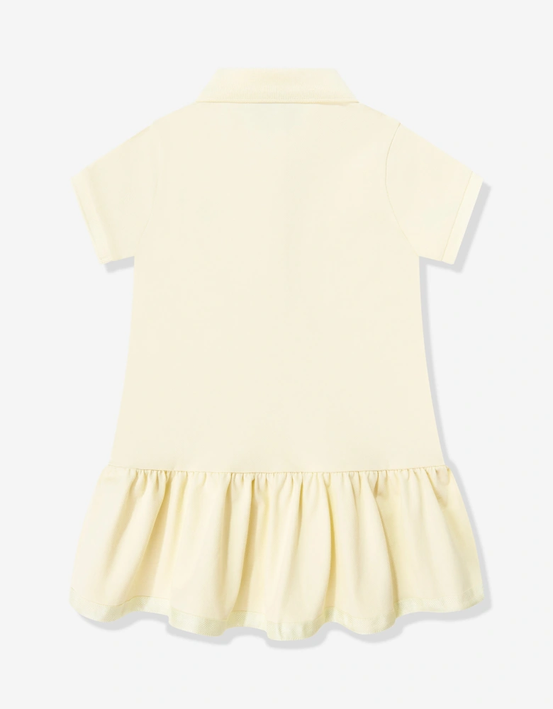 Enfant Girls Logo Polo Dress in Yellow