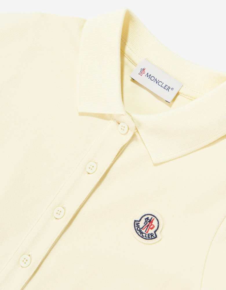 Enfant Girls Logo Polo Dress in Yellow
