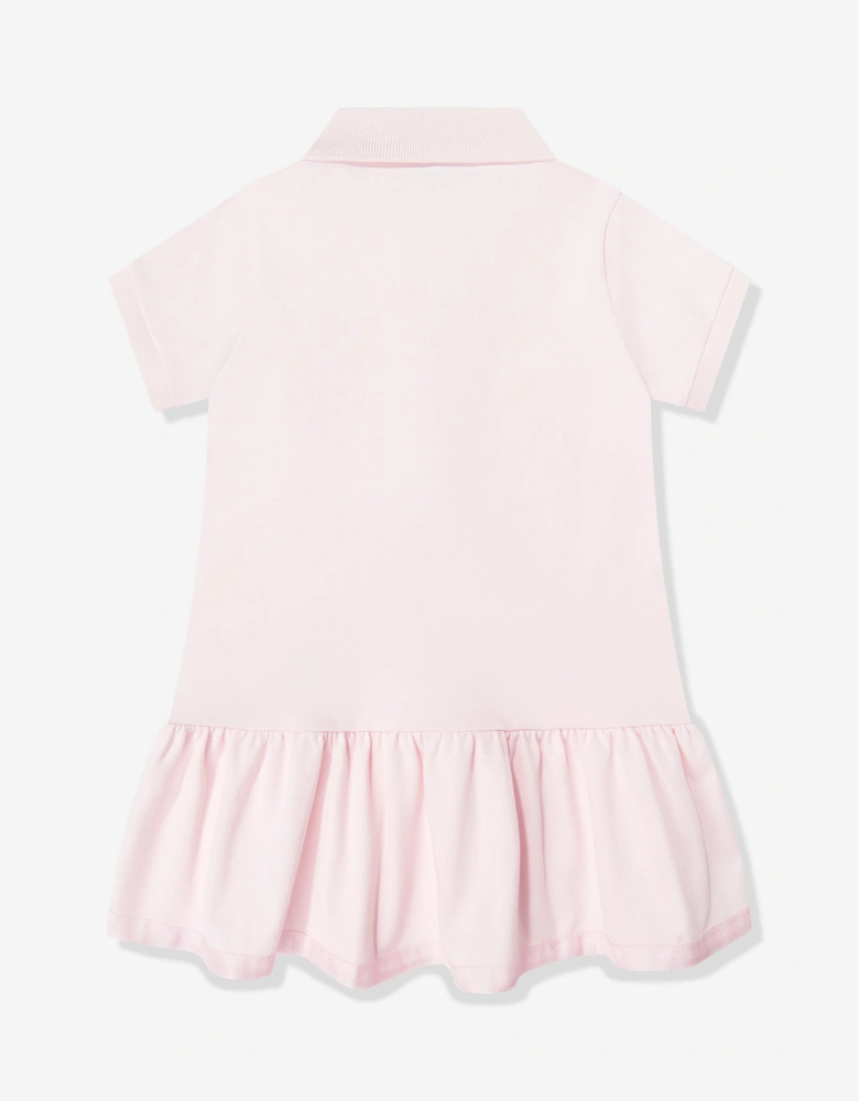 Enfant Girls Logo Polo Dress in Pink